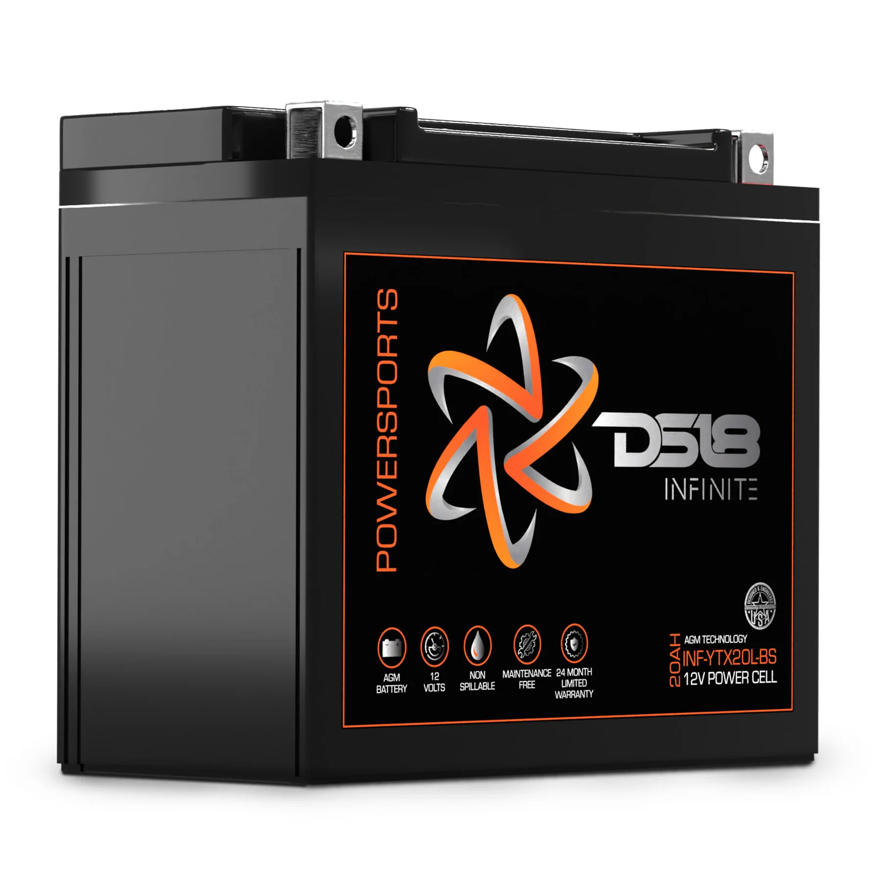 INFINITE 20 AH AGM Power Cell 12 Volt Battery For Power Sports