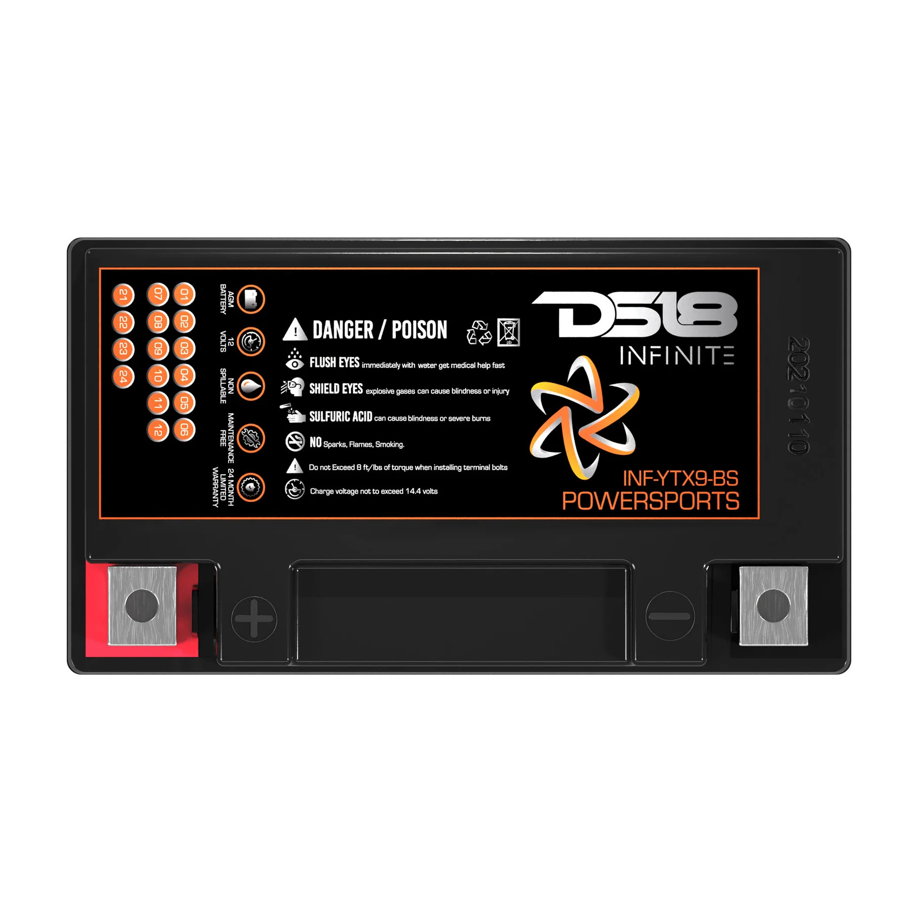 INFINITE 9 AH AGM Power Cell 12 Volt Battery For Power Sports