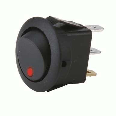Round Rocker Switch With Red Led No Leads 20amp - Pack of 5 - Team ...