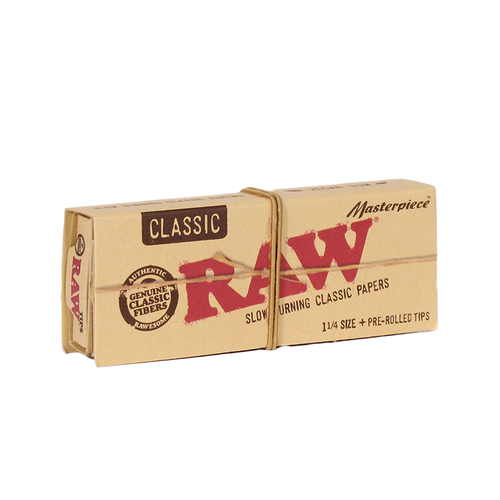Raw Classic Connoesseur 1 1/4 +  Pre Rolled Tips Rolling Papers