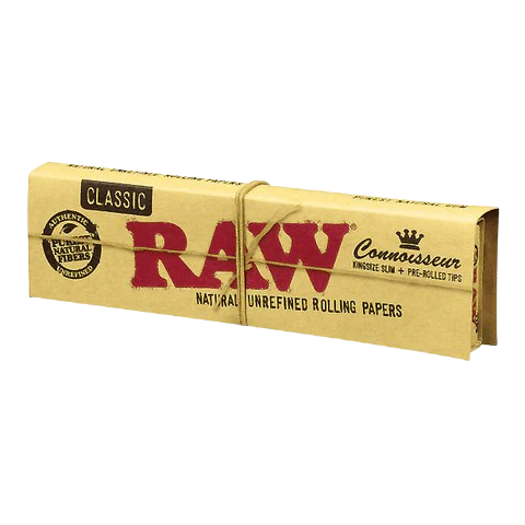 Raw Classic Connoisseur Rolling Papers King Size Slim + Tips