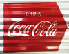 Coca-Cola Corrugated Metal Signs 24" by 8"