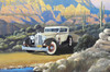 1934 Packard Derham Motor Car Original Oil Painting