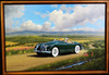 1958 Jaguar  Motor Car Original Oil Painting