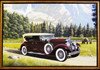 Vintage Packard / Countryside Framed Lithograph by Stan Stokes