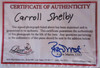 Carroll Shelby Cobra Garage Autograph Certified