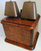 Oak Wood Cow Bell Ringer Box circa 1930's