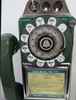 Western Electric Green Pay Telephone 3 Coin Slot 1950's Rotary Dial