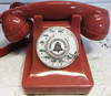 Western Electric Rose Red Thermalite Model 302 Telephone Restored 1940's