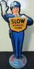 School Crossing Guard with Embossed Metal Base Limited Edition Re-Issue 1990