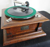 Victor V Phonograph with Original Oak Spear Tip Horn circa 1905 Fully Restored