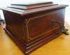 Regina Music Box Mahogany Inlaid Cabinet circa 1898