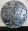 Buffalo 5c Embossed Coin 21" diameter Aluminum