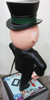 Monopoly Man Fiberglass Statue 40" Tall on 20" Tall base