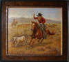 Western Round Up by Lee Dubin Original Framed Oil painting