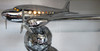 Vintage Airplane Stand with Marbled Glass Lamp Base (fully restored) 3