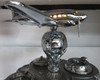 Vintage Airplane Stand with Marbled Glass Lamp Base (fully restored) 3