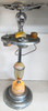 Vintage Chrome Airplane Stand with Marbled Glass Lamp Base 5
