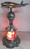 Art Deco Airplane Red Lamp
