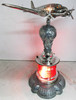Art Deco Airplane Red Lamp