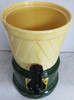 Green River porcelain syrup dispenser with glass and gallon syrup bottle