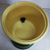 Green River porcelain syrup dispenser with glass and gallon syrup bottle