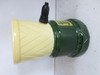 Green River porcelain syrup dispenser with glass and gallon syrup bottle