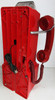 AE Pay Telephone 1950's Operational Red Coil Line, Hand Set, Dial Face