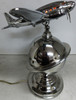 Art Deco Chrome Lighted Airplane Lamp