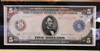 Five Dollar Large Federal Reserve Note Framed