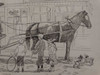 Coca-Cola Wagon Lee Dubin Framed Original Pencil Sketch
