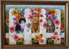 Lee Dublin-Three Kittens Wooden Fence-Original