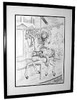 Lee Dubin Framed Original Pencil Sketch "Grab Brass Ring"