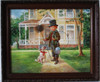 Lee Dubin Framed Original Painting "Chimney Sweep"