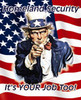 Homeland Security It's Your Job Too! Uncle Sam Metal Sign