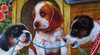 Lee Dubin-Three Puppies-Dog House-Original