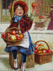 Lee Dubin Framed Original Painting "Fresh Fruit Peddler"