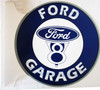 Ford V8 Garage Flange Sign 12"