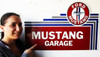 Mustang Garage 32" Plasma Cut Metal Sign