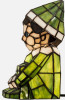Green Elf  Stained Glass Christmas Accent Lamp 200341