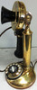 Western Electric Solid Brass Candlestick / Rotary Dial Circa 1915's Operational