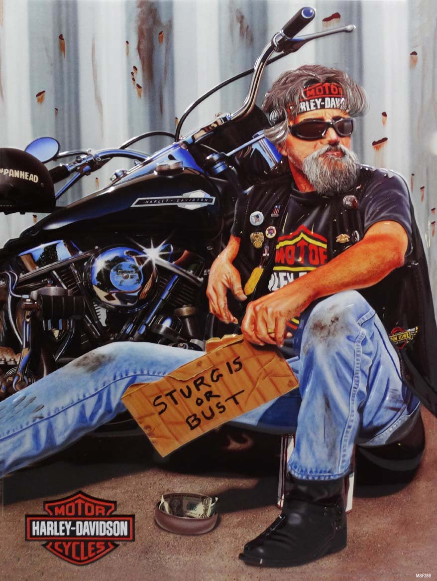 Panhandler Harley-Davidson Metal Sign - American Collectibles