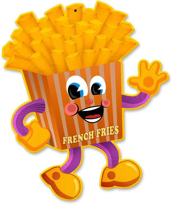 French Fries Metal Sign American Collectibles