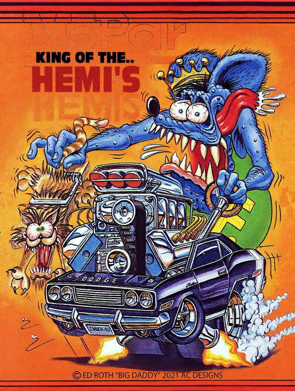 Mopar King of the Hemi's Rat Fink Metal Sign - American Collectibles