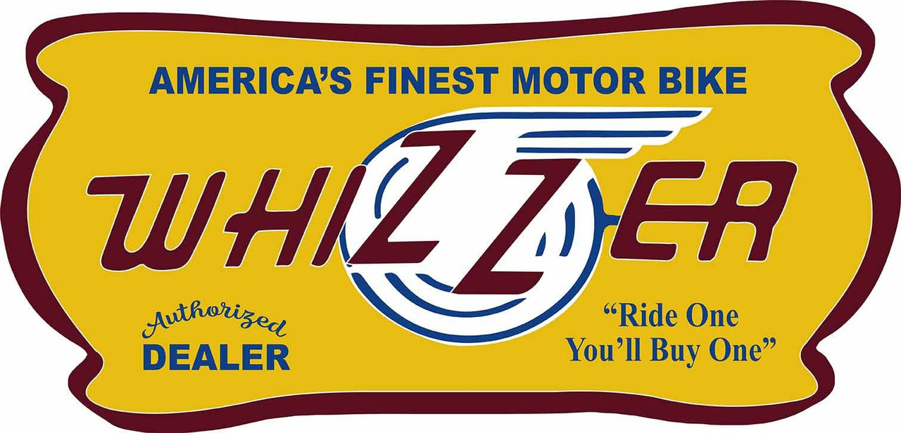 Whizzer Motor Bike Plasma Cut Metal Sign Advertisement American