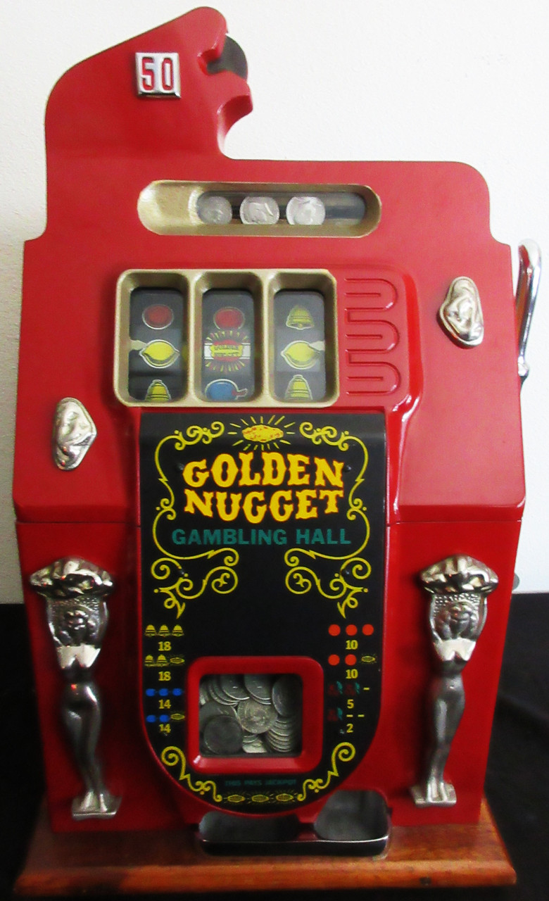 Mills 50c Golden Nugget Slot Machine Fully Restored
