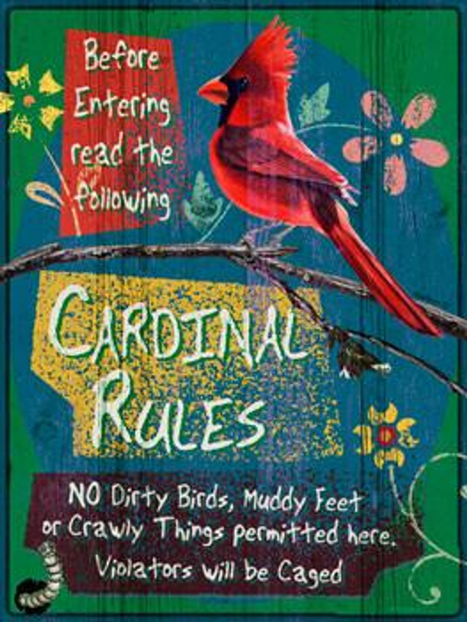 Cardinal Rules Metal Sign American Collectibles