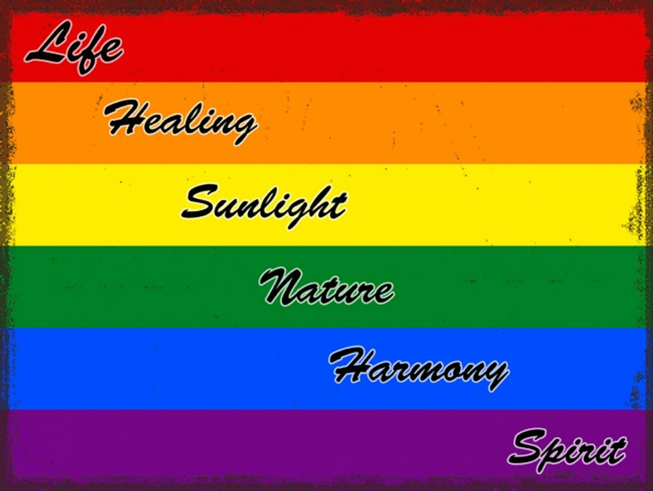 Rainbow Pride Flag Meaning Metal Sign