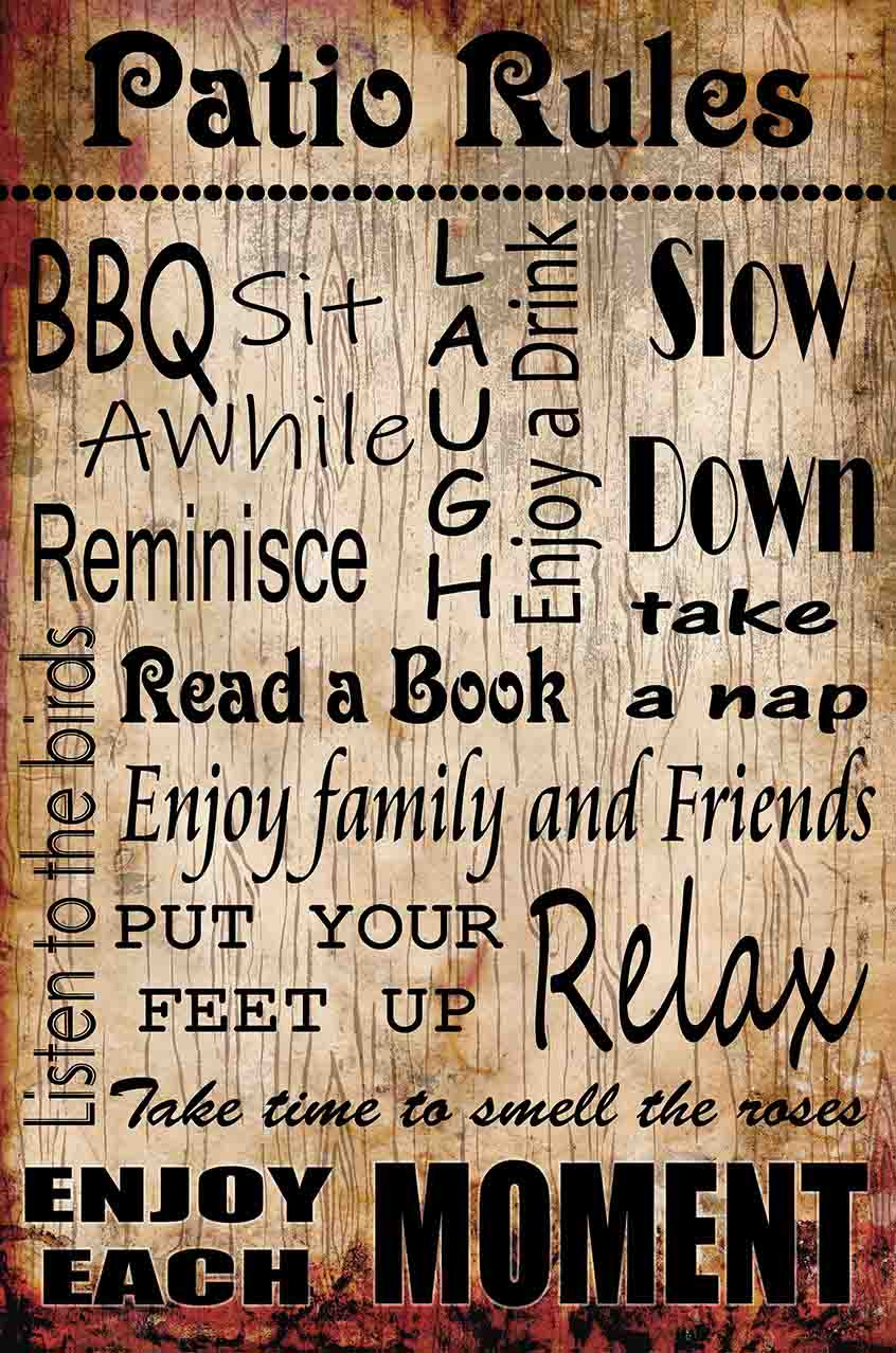 Patio Rules American Collectibles