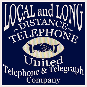 Local and Long Distance Telephone and Telegraph Sign Local and Long Distance Telephone and Telegraph Sign